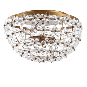 Isabelle 15.5" Metal/Acrylic LED Flush Mount - JONATHAN Y